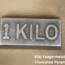 1 KILO Yeagermeister 999+ Fine Silver Bullion Bar Yeager's Poured Silver - YPS