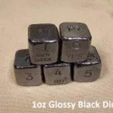 1 oz Black Dice 999+ Fine Silver Bullion Bar Yeager's - YPS (1 x 1oz die)