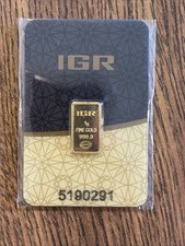 1g Gold Bar Istanbul Gold Refinery  Sealed Assay Card .9999 Fine Gold - One Gram