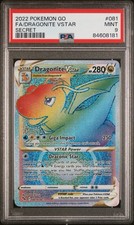 2022 POKEMON GO | SECRET FULL ART/DRAGONITE VSTAR 081 PSA 9