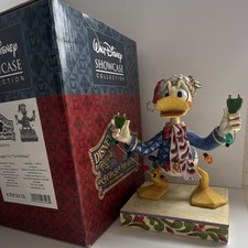 Jim Shore Disney Showcase Donald Duck Unplugged For The Holidays Figurine 6" Box