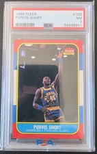 1986 Fleer Basketball Purvis Short PSA 7