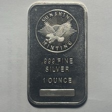 Sunshine Minting .999 Fine Silver 1 Troy oz Bar