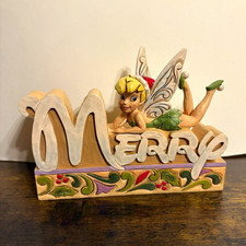 Enesco Disney Showcase Tinker Bell "Merry" Word Plaque Figurine 4033262