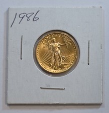 1986 MCMLXXXVI American Eagle $10 USD 1/4 OZ Quarter Ounce Fine Gold Coin