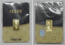 IGR Gold Bullion 1/2 gram .9999 Gold Bar with Assay