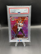 Joe Burrow - 2020 Panini Mosaic #201 - Camo Pink Rookie Card RC PSA 10 - Bengals