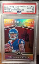 2017 Donruss Optic - Rookie Gridiron Kings Deshaun Watson #12 (RC) PSA 10 GEM MT