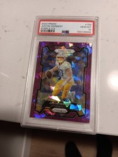 2023 Panini Prizm Justin Herbert #158 Purple Ice Prizm /225 PSA 10 Chargers