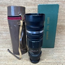 VINTAGE Super TELE ROKUNAR F=300MM 1:4.5 CAMERA LENS & CASE RARE