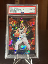 2022 Select Red Cracked Ice Tyrese Haliburton Pacers #20 PSA 10