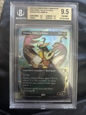Magic The Gathering Borderless Raised Foil Card Zinnia Valleys Voice BGS 9.5