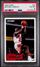 Fleer 1993 Michael Jordan #28 PSA 6 Graded Chicago Bulls Basketball Card