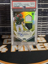 2022 Panini Phoenix  Ahmad "Sauce" Gardner RC Patch Auto /75 #RAD-AG PSA 8