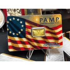 2.5 gram PAMP 250th Anniversary gold bar