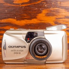 Olympus Infinity Stylus Epic Zoom 80 35mm Film Point & Shoot Camera Tested Works