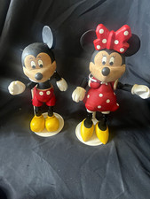 Disney Mexico Mickey & Minnie Mouse Figurines Set of 2 Red Dress Yellow Shoes