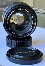 Vintage! MINOLTA MC Rokkor-X PG 50mm 1:1.4 Prime Camera Lens CLEAN!