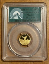 2016 1/10oz Libertad gold PR69DCAM First Strike