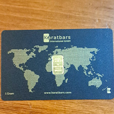 Karatbars International GmbH 2015 1g Gold Bar 999.9 Fine in Assay Card