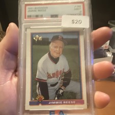 Bowman 1991 Jimmie Reese California Angels #186 PSA Graded Baseball Card