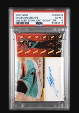 🔥2022 Noir Shaedon Sharpe Sneaker Spotlight Signatures RC Auto /99 1st Print!