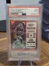 Jalen Tolbert 2022 Contenders Optic Red Auto /149 PSA 9