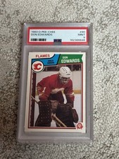 1983 O-PEE-CHEE OPC HOCKEY CARD PSA 9 DON EDWARDS CALGARY FLAMES