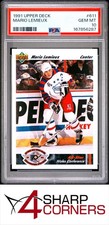 1991 UPPER DECK #611 MARIO LEMIEUX FLYERS HOF PSA 10