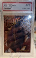 Topps 1997 Finest Tracy McGrady #107 rookie card w/ coating  PSA 9 RC 🏀