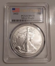 2022 American Silver Eagle $1 PCGS MS 70 First Strike