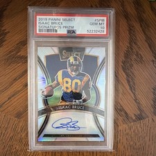 Panini 2019 Select Signatures Prizm Isaac Bruce #SP-IB /49 PSA 10 Auto