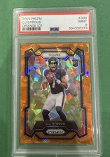 2023 Panini Prizm - Rookies C.J. Stroud #339 Orange Ice Prizm (RC) PSA 9