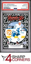 2021-2022 UPPER DECK HUNDO P #HP18 AUSTON MATTHEWS POP 2 PSA 10