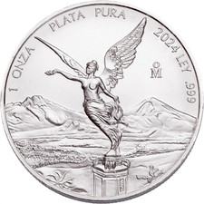 2024 Mexico 1 oz  Mo Silver Libertad Bullion Coin