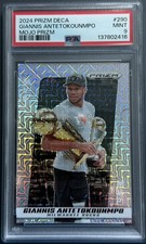 Giannis Antetokounmpo 2024 Panini Prizm Deca #290 Mojo /25 PSA 9