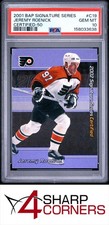 2001 BAP SIGNATURE SERIES CERTIFIED #C19 JEREMY ROENICK HOF #/50 POP 1 PSA 10