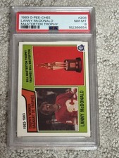1983 O-PEE-CHEE OPC HOCKEY CARD PSA 8 HOF LANNY MCDONALD MASTERTON TROPHY