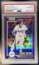 2026 Topps Series 1 #200 Purple Rainbow Foil /250 Shohei Ohtani PSA 10