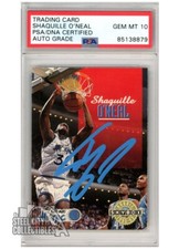 Shaquille O'Neal 1992-93 Skybox Autograph Rookie Card #382 PSA/DNA 10