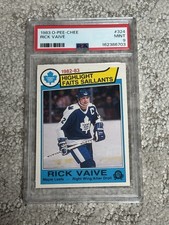 1983 O-PEE-CHEE OPC HOCKEY CARD PSA 9 RICK VAIVE HIGHLIGHT TORONTO MAPLE LEAFS