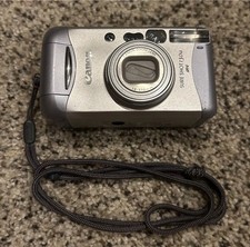Canon Sure Shot 130u Caption 35mm Point & Shoot Film Camera Zoom/Focus Silver