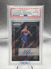 Shai Gilgeous Alexander 2018 Panini Prizm rookie auto psa 10 Clippers