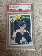 1983 O-PEE-CHEE OPC HOCKEY CARD PSA 9 BILL DERLAGO TORONTO MAPLE LEAFS