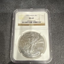 U.S. Mint 1999 American Silver Eagle $1 1 oz .999 Silver NGC MS69