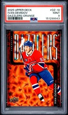 PSA 9 - IVAN DEMIDOV #DZ-18 RC ORANGE 2025 UPPER DECK DAZZLERS ROOKIE POP 18