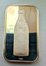 Coca-Cola 1974 75th Anniversary Chattanooga 1 oz Silver Bar, Silver Bar