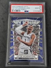 PSA 10 Victor Wembanyama Rookie RC 2023 Panini Donruss Optic 6 My House Purple 