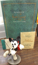 VTG. MICKEY MOUSE DELIVERY BOY SCULPTURE FIGURINE WALT DISNEY WDC COA BOX