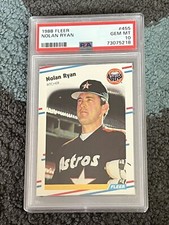 PSA 10 GEM MINT BASEBALL CARD 1988 FLEER HOF NOLAN RYAN HOUSTON ASTROS